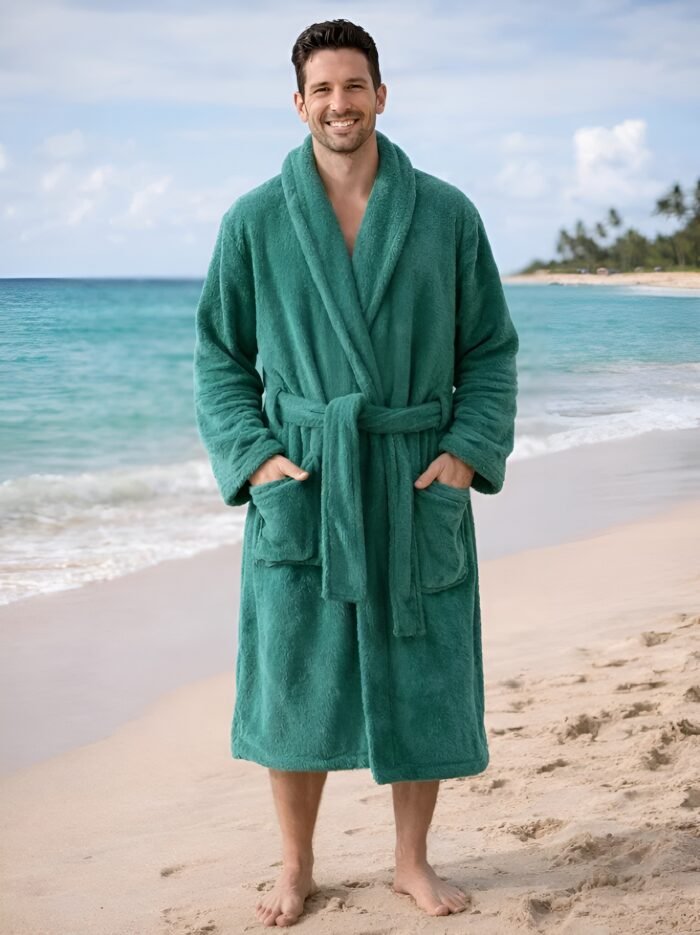 NDK New York Luxurious Teal Bathrobe