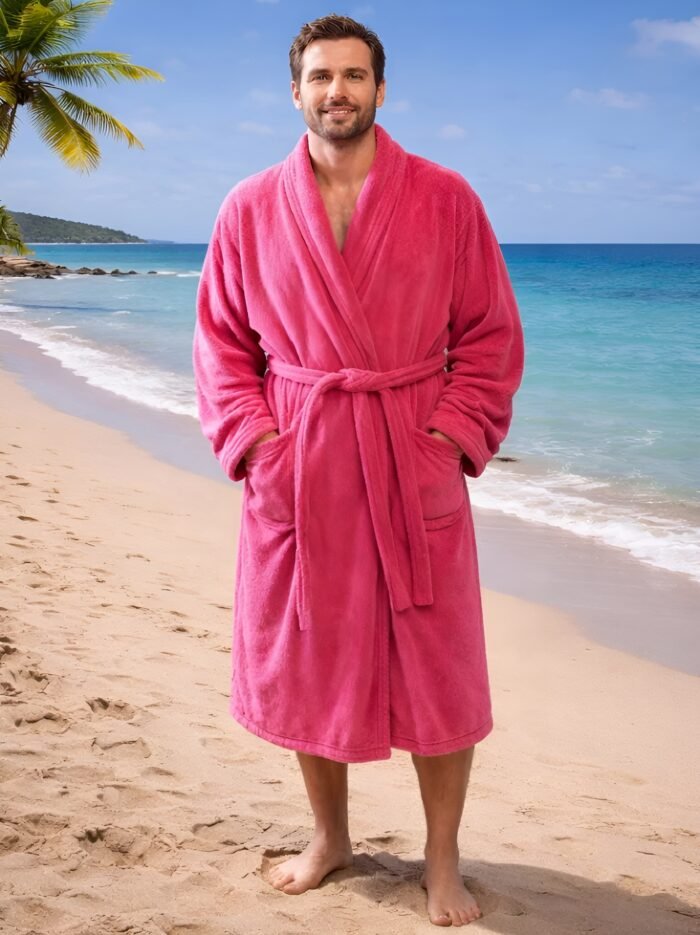 NDK New York Luxurious Fuchsia Bathrobe